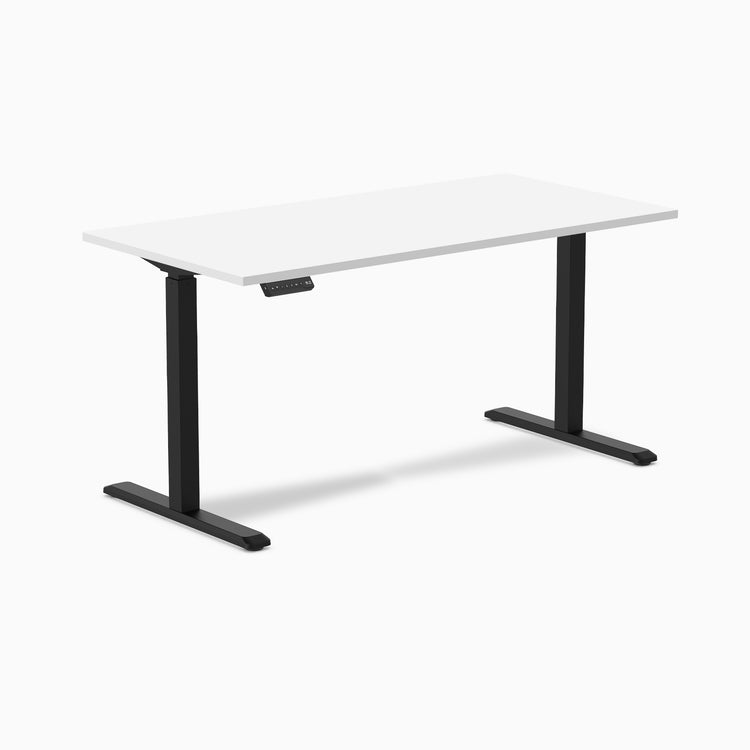 Electric single stand up desk white - Desky