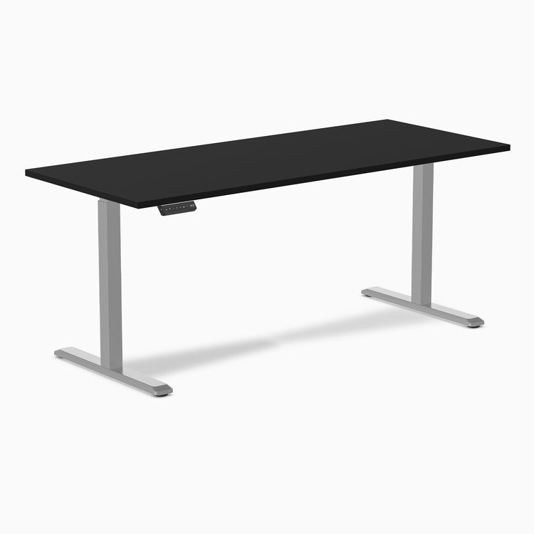 Electric single stand up desk black  - Desky