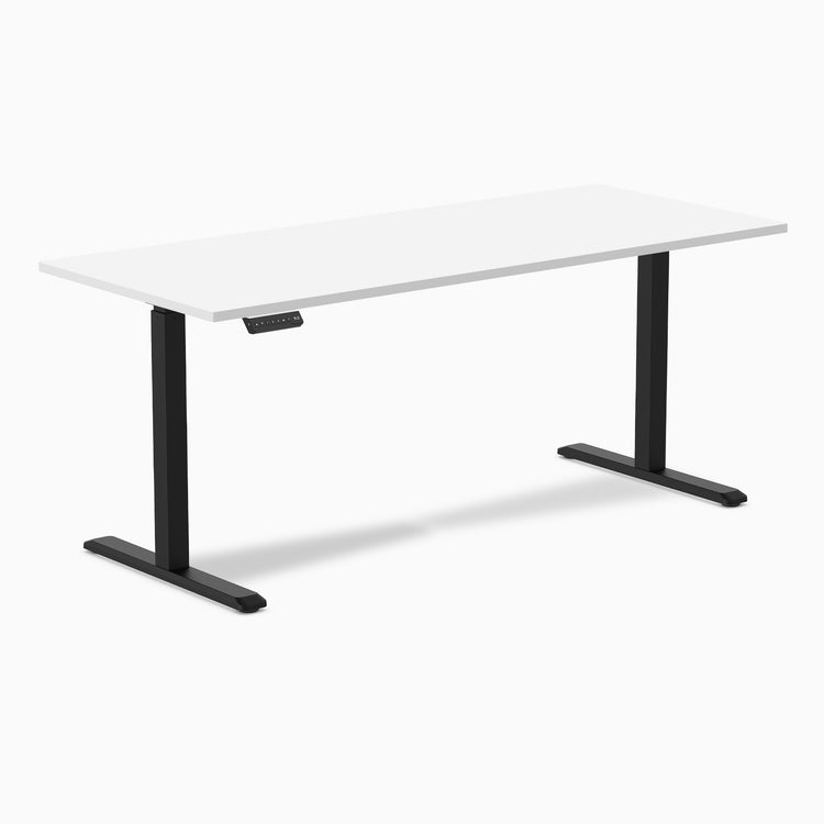 Electric single stand up desk white - Desky