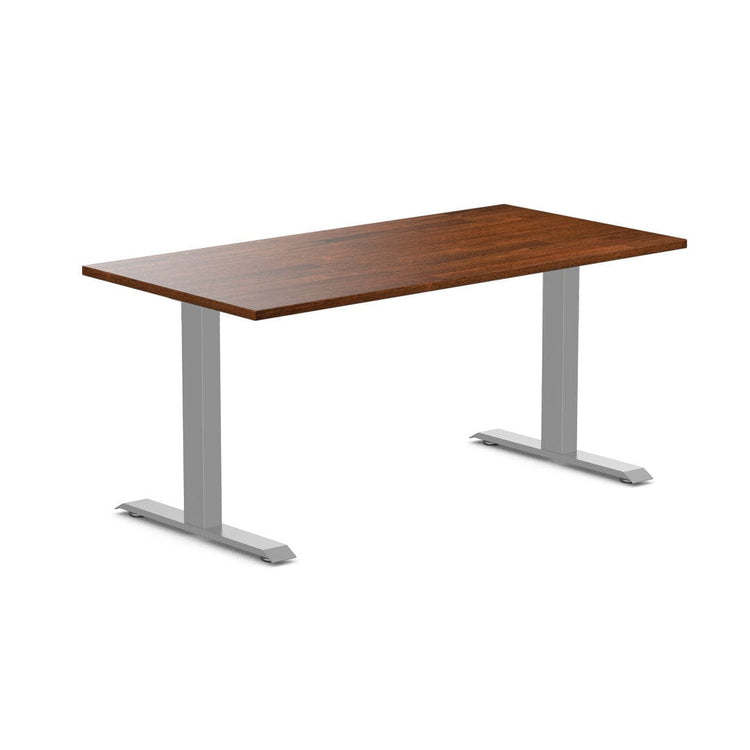 rubberwood walnut fixed office desk