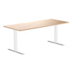 curly birch scallop fixed frame office desk