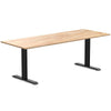 rubberwood natural fixed office desk