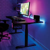 gamer desk height adjustable with cool lighting