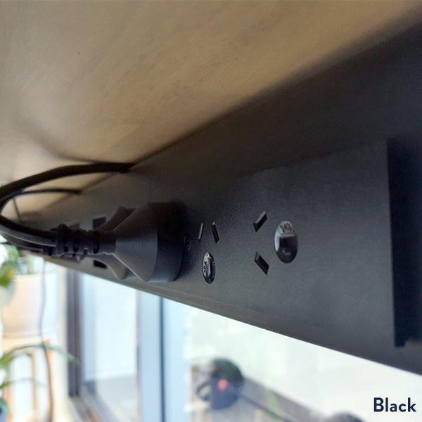 Desky Integrated Cable & Power Channel Grey 4 Plugs - Desky