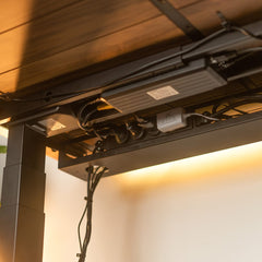 Desky Integrated Cable & Power Channel Matte Black -Desky®