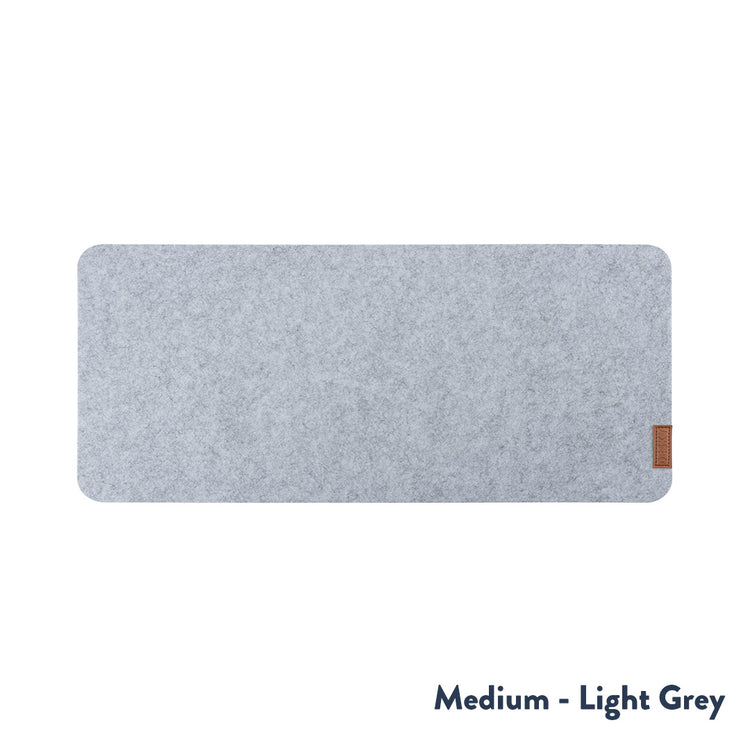 light grey medium desk pad felt and cork