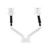 Dual monitor arm in white