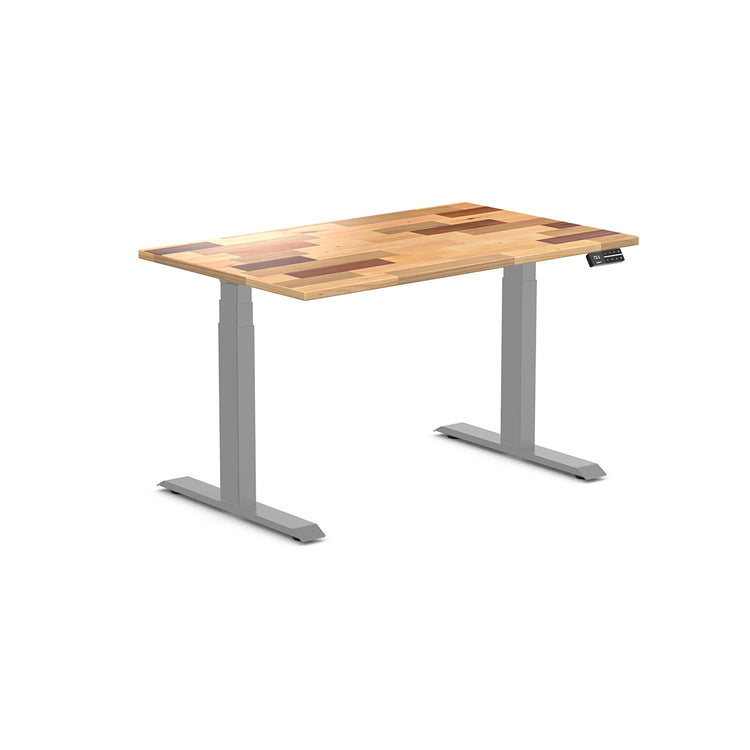 dual softwood standing desk