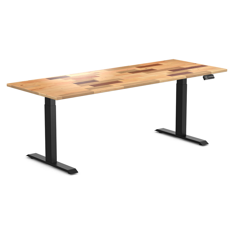 dual softwood height adjustable desk