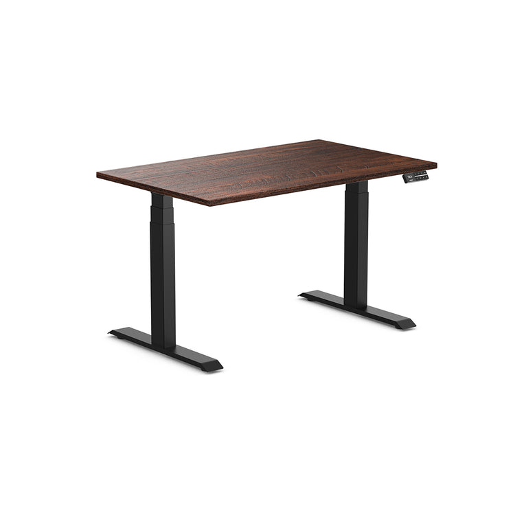 dual softwood sit stand desk