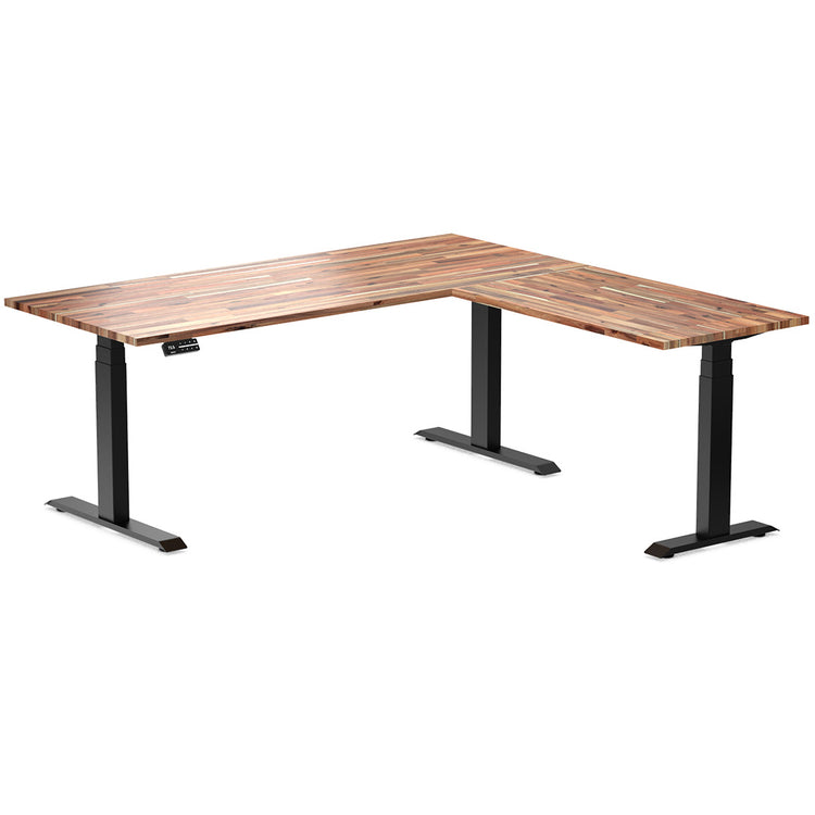 Desky Softwood L-Shape Sit Stand Desk
