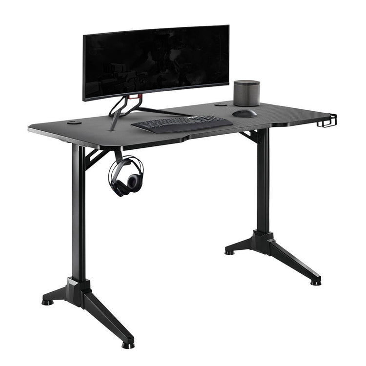 LED Gaming desk with headphone hook