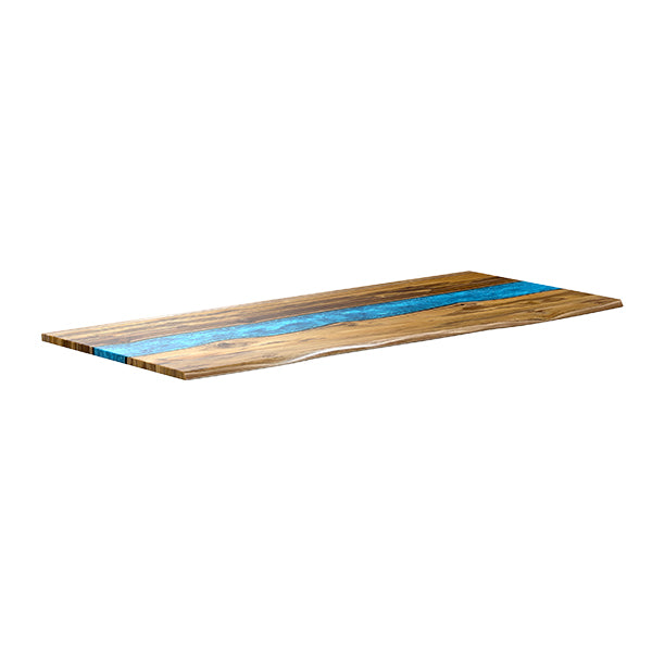 Desky Resin Hardwood Desk Tops-Teak Blue River Desky®