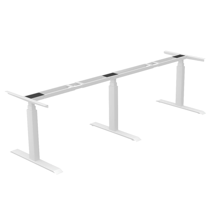 Desky Triple Sit Stand Desk Frame White - Desky
