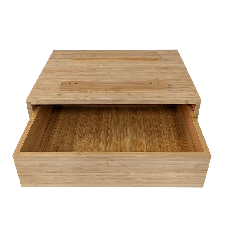 bamboo desk mounted drawer