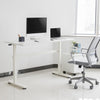 manual stand up desk white