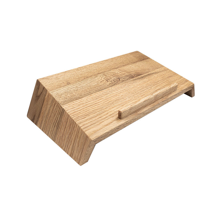 wooden laptop riser white oak