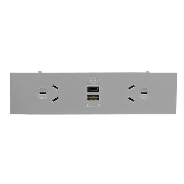 Elsafe Plugin Power Board Grey -Desky®