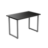 Desky Fixed Office Side Table Black Grey - Desky