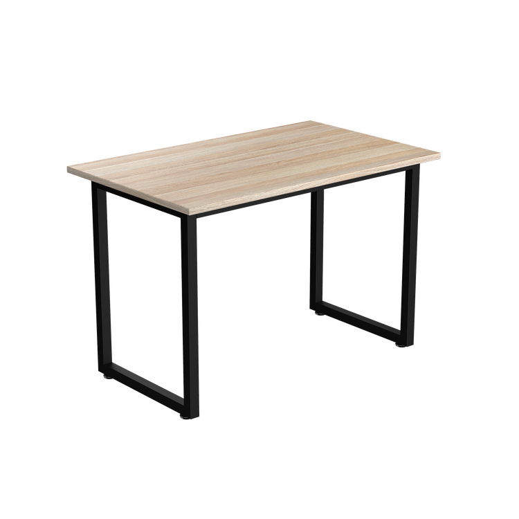 Desky Fixed Office Side Table Classic Oak Matte Black - Desky