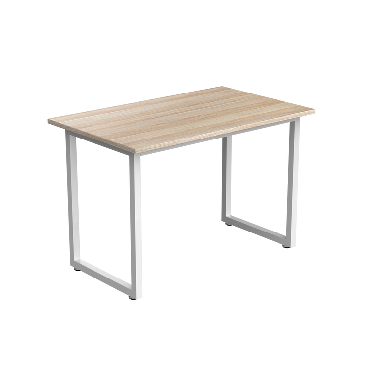Desky Fixed Office Side Table Classic Oak White - Desky