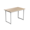 Desky Fixed Office Side Table Classic Oak White - Desky