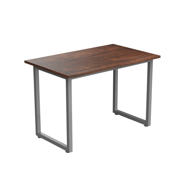 Desky Fixed Office Side Table Rustic New Zealand Pine Grey - Desky