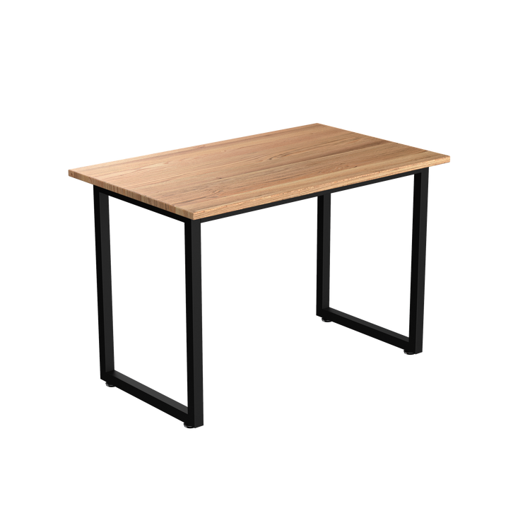 Desky Fixed Office Side Table Red Oak Matte Black - Desky