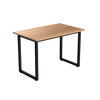 Desky Fixed Office Side Table Red Oak Matte Black - Desky