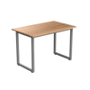 Desky Fixed Office Side Table Red Oak Grey - Desky