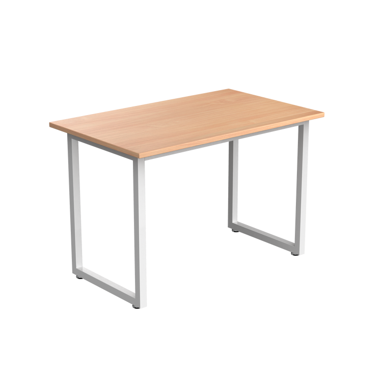 Desky Fixed Office Side Table Select Beech White - Desky