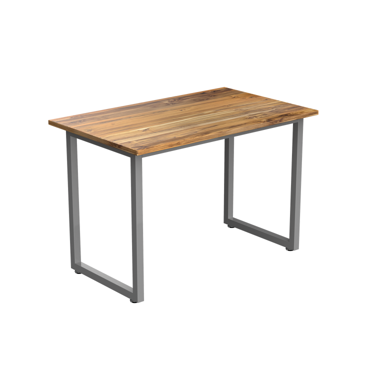 Desky Fixed Office Side Table Teak Grey - Desky