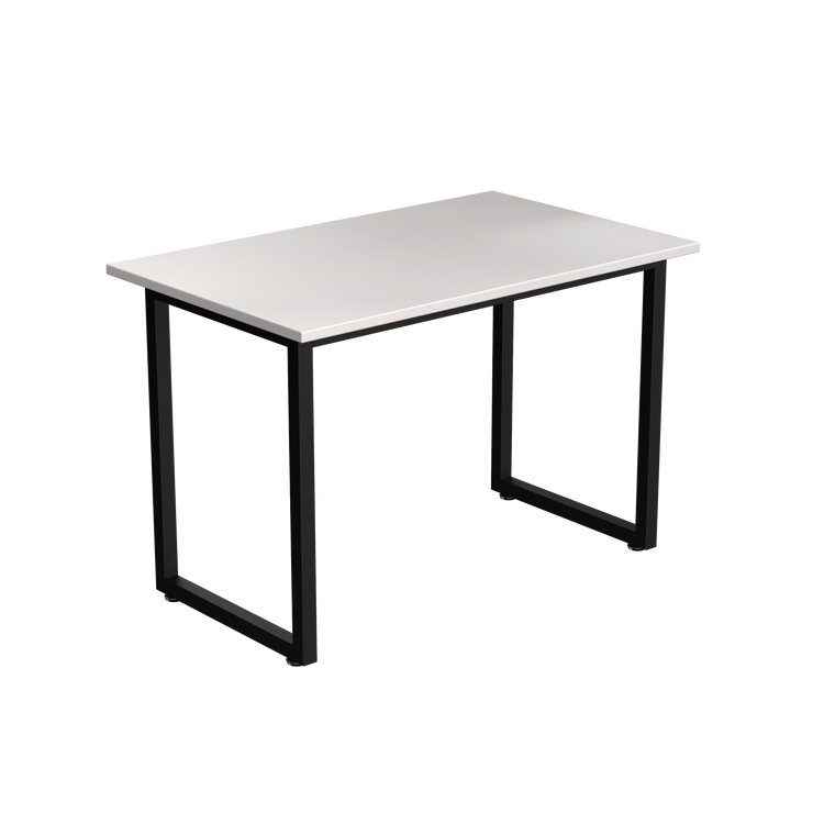 Desky Fixed Office Side Table Black White - Desky