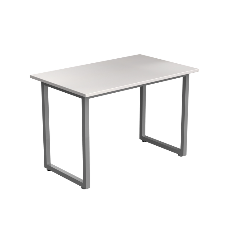 Desky Fixed Office Side Table White Grey - Desky