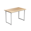 Desky Fixed Office Side Table White Ash White - Desky