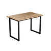 Desky Fixed Office Side Table White Oak Matte Black - Desky